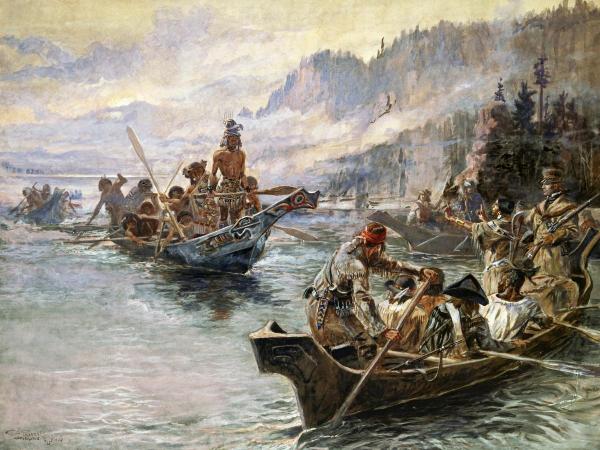 Charles Russell - Lewis and Clark on the Lower Collumbia