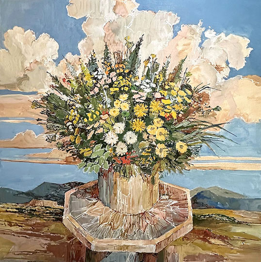 Douglas Atwill - Bouquet with Landscape