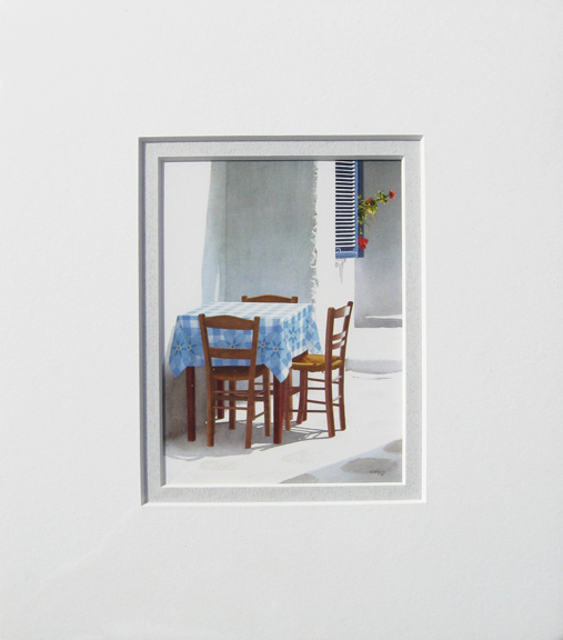 Evelyne  Brigeois - Quiet Table - Matted small print