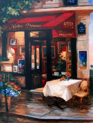 George Botich - Cafe at Sunrise