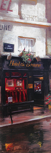 George Botich - Red Interiors Paris Panel