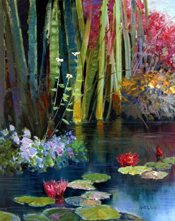 Kent Wallis - Lilies Adorning The Pond