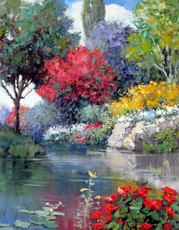 Kent Wallis - Garden Over the Pond