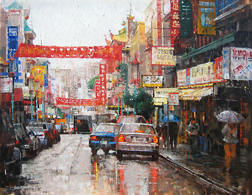 Mark Lague - Rainy Day, Chinatown