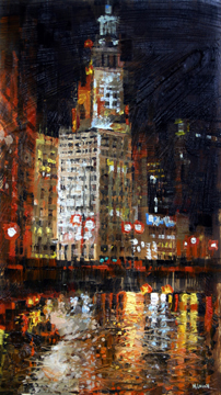 Mark Lague - Chicago River At Night