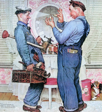 Norman  Rockwell - The Plumbers