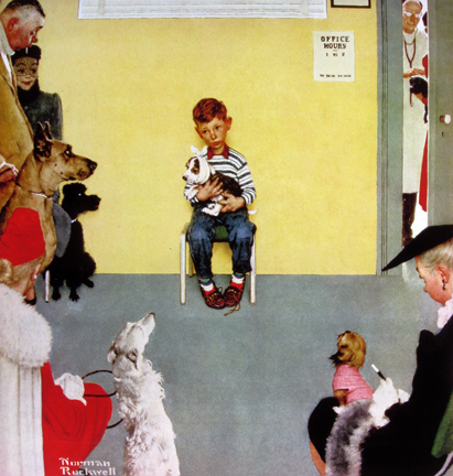 Norman  Rockwell - Waiting for the Vet
