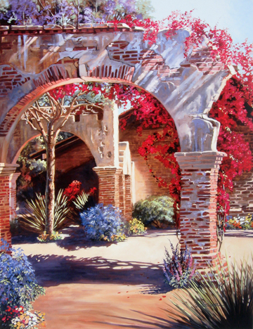 Peter Van Dusen - Bougainvillea Courtyard