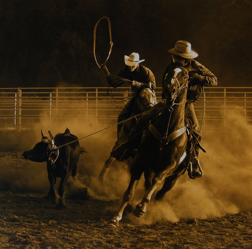 Robert  Dawson - Roping On The Ranch III