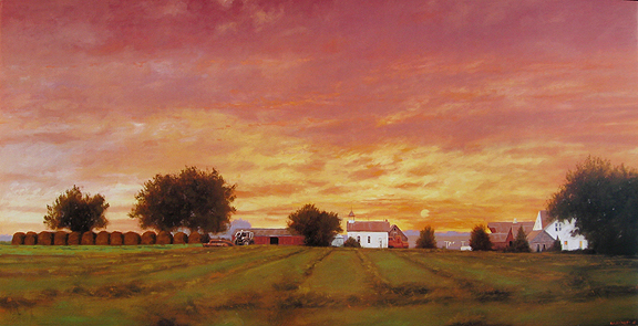 Raymond Knaub - Farm at Dusk