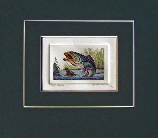 Dan  Mitra - Trout - Framed