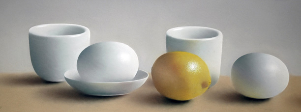 Robert Peterson - Lemon & Eggs With Porcelain Containers