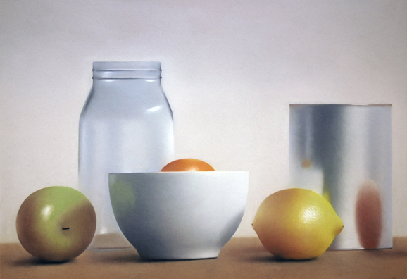 Robert Peterson - Orange, Apple & Lemon With Jar, Bowl & Can