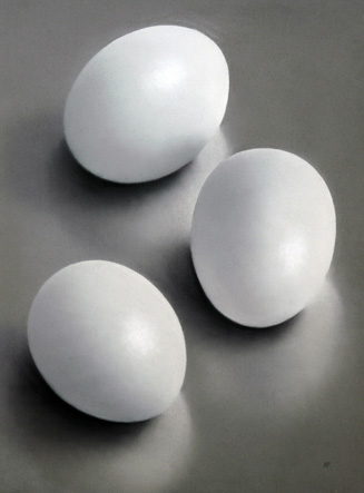Robert Peterson - Three Eggs Grey Scale