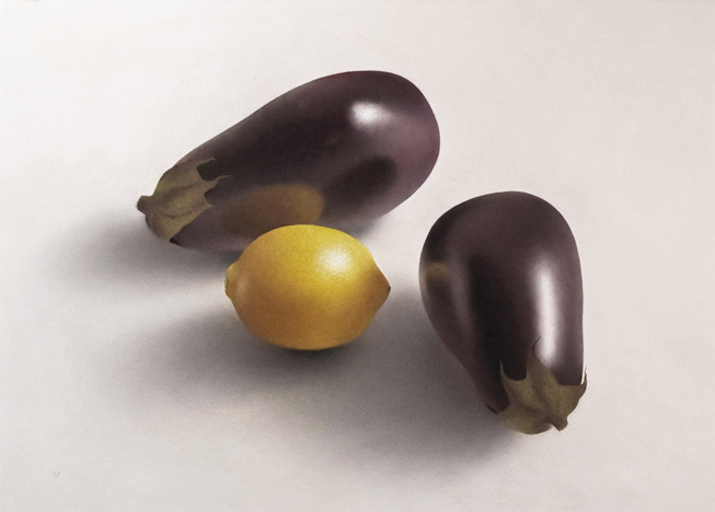 Robert Peterson - Two Eggplants and Lemon