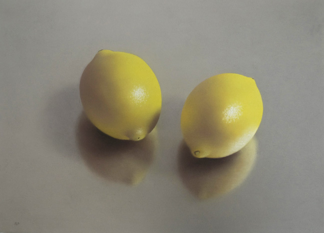 Robert Peterson - Two Lemons on Gray Background