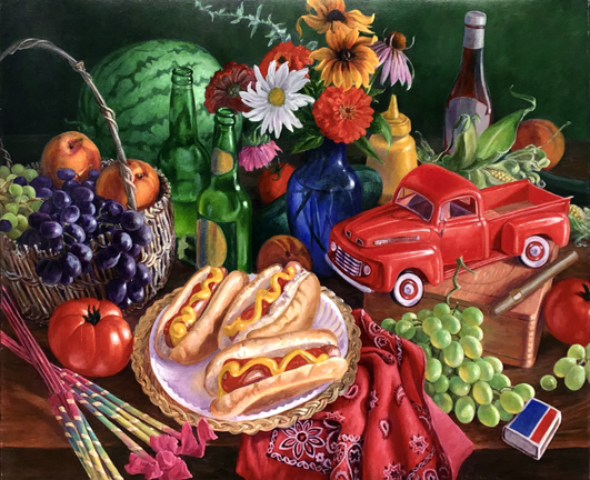 Stephen Morath - Still Life with Hot Dogs and Toy Truck