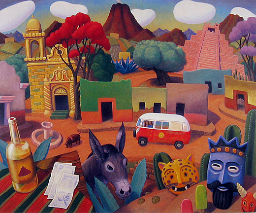 Stephen  Morath Small Prints - Gringos In Town