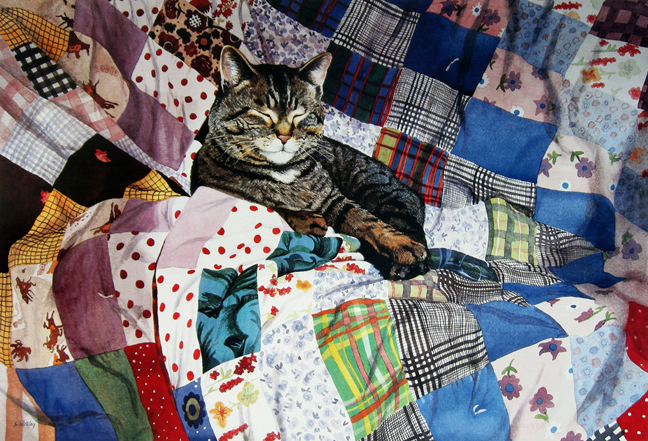 Stephanie Woolley - Cat on a Crazy Quilt